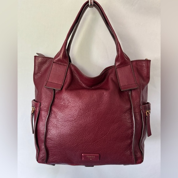 Fossil Borsa Shopper In Pelle Emerson Donna – Tracolla Regolabile, Chiusura Cerniera, Tasche Multiple, 27x15x27 Cm, Elegante E Funzionale